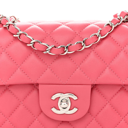 Chanel Lambskin Quilted Mini Rectangular Flap Pink 8 of 10
