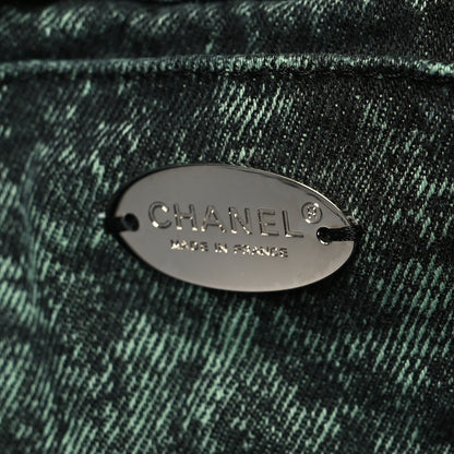 Chanel Denim Quilted Denimpression Flap Green Black 6 of 10