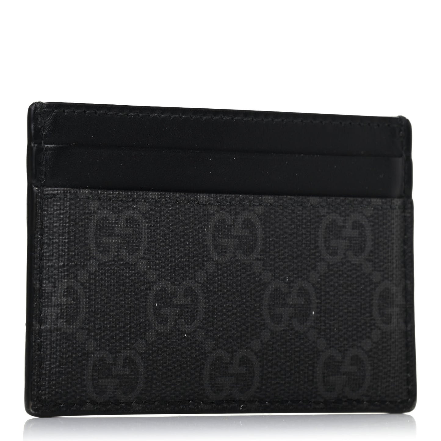 GG Supreme Monogram Kingsnake Card Holder Black Grey