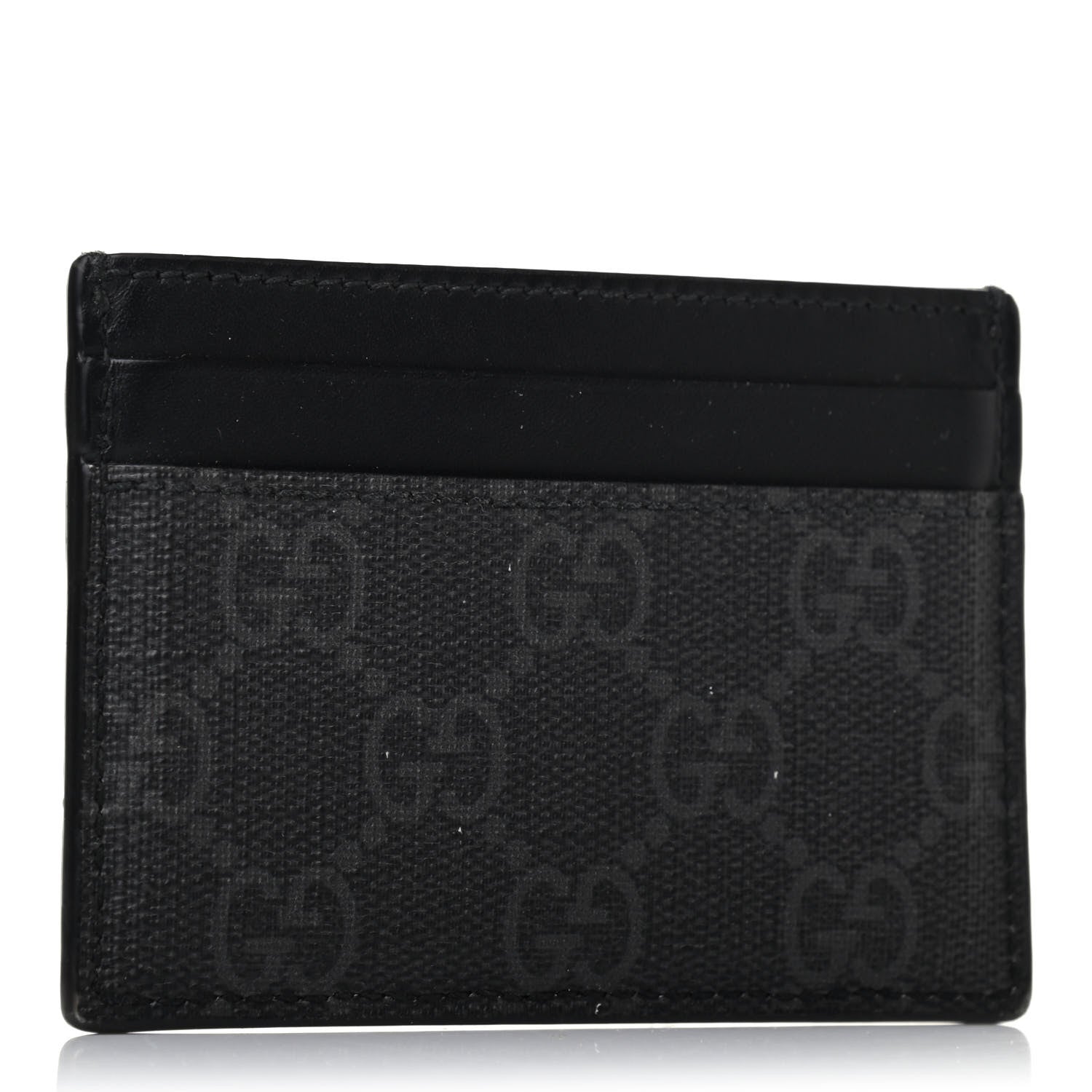 Gucci GG Supreme Monogram Kingsnake Card Holder Black Grey 2 of 4
