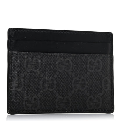 Gucci GG Supreme Monogram Kingsnake Card Holder Black Grey 2 of 4