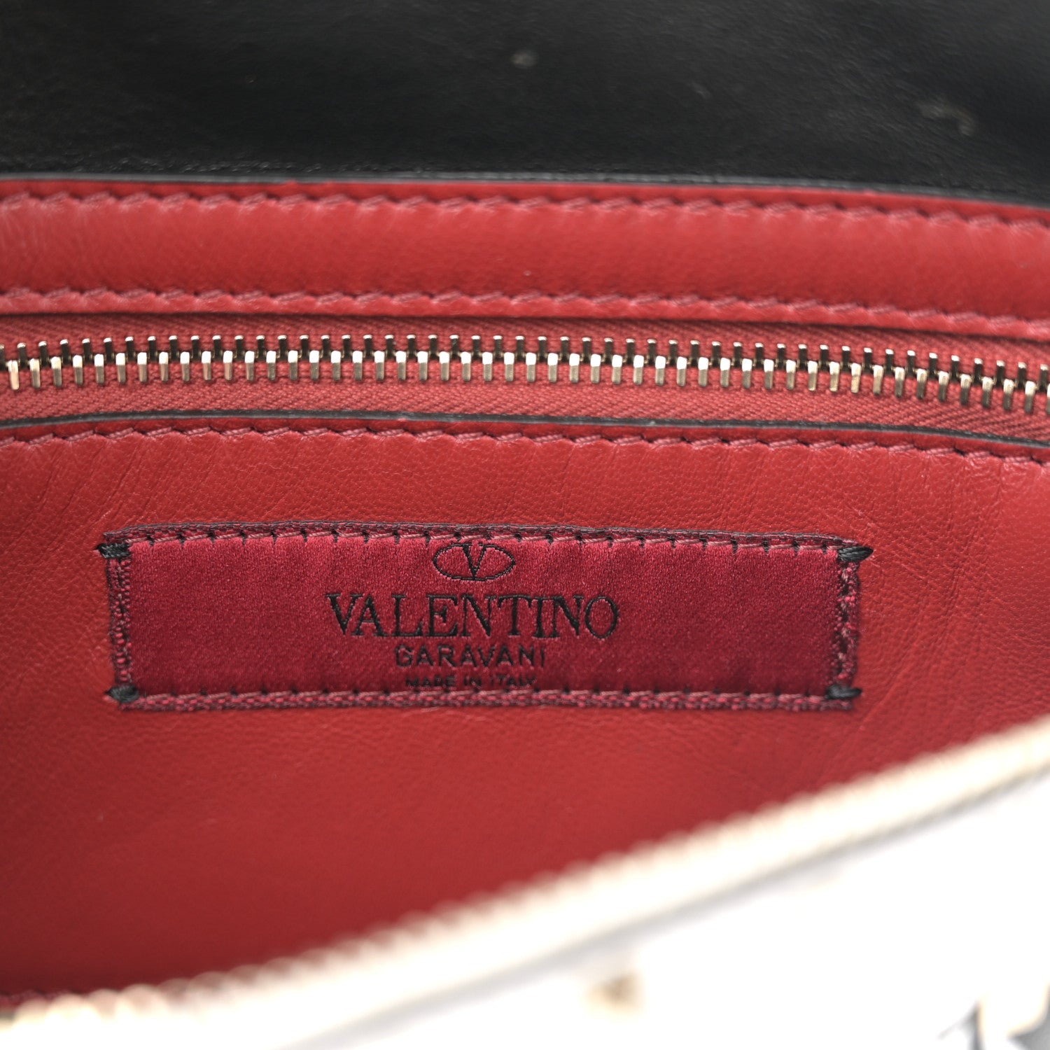 Valentino Garavani Lambskin VLTN Rockstud Spike It Belt Bag 85 White Black 6 of 9