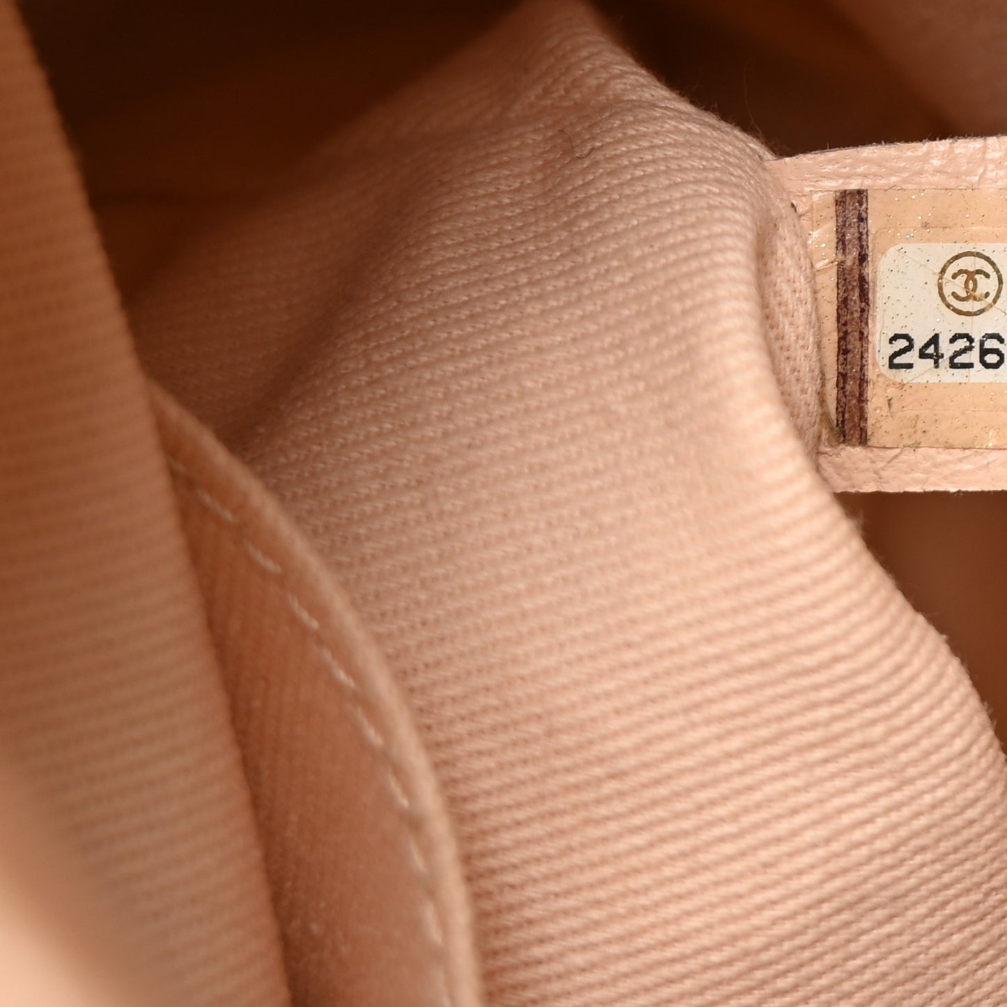 Caviar Quilted Large Coco Handle Flap Beige
