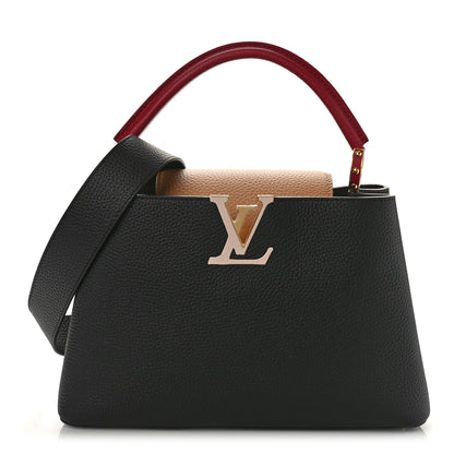 Louis Vuitton Taurillon Capucines PM Black Arizona Beige Ruby Red 1 of 8