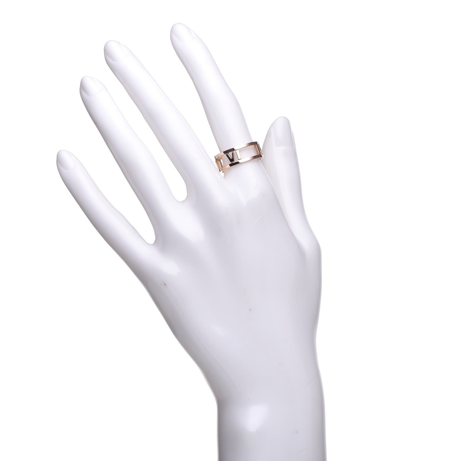 Tiffany 18K Rose Gold Atlas Open Ring 53 6.5 2 of 5