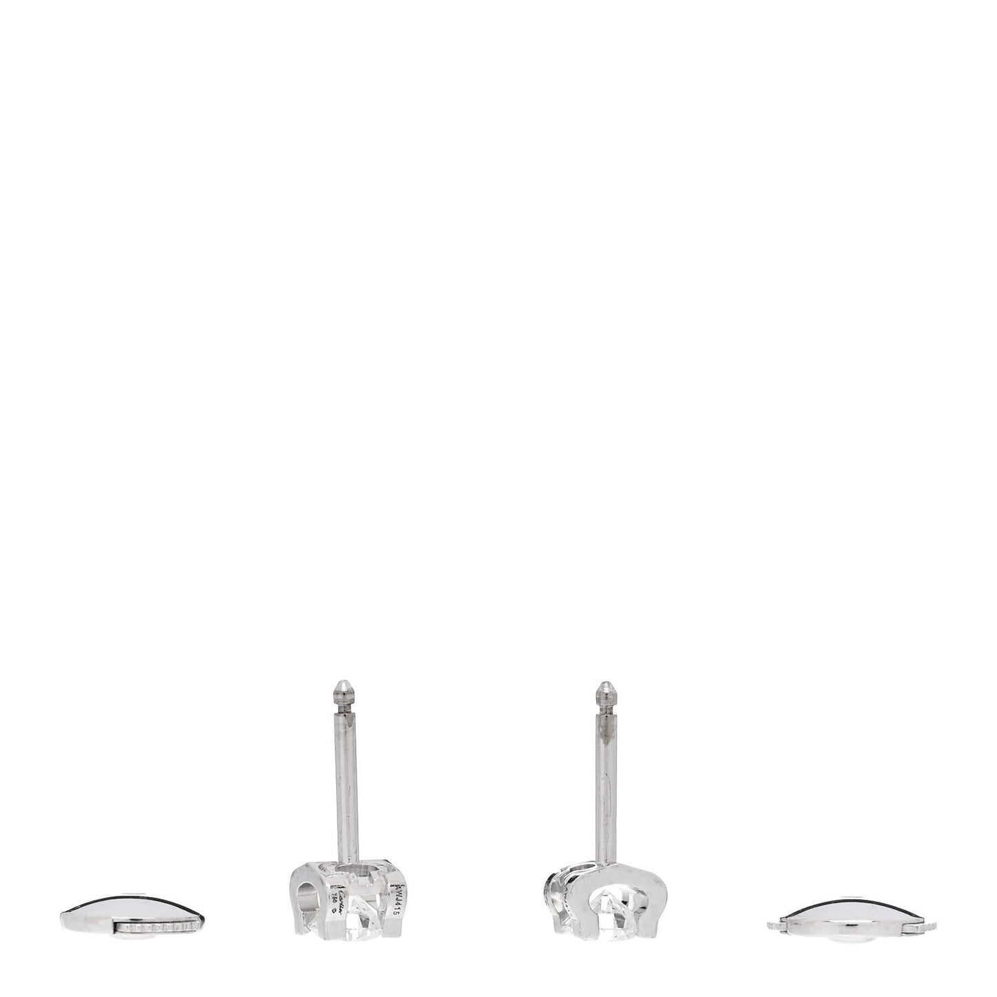18K White Gold Diamond .50ctw C De Cartier Earrings