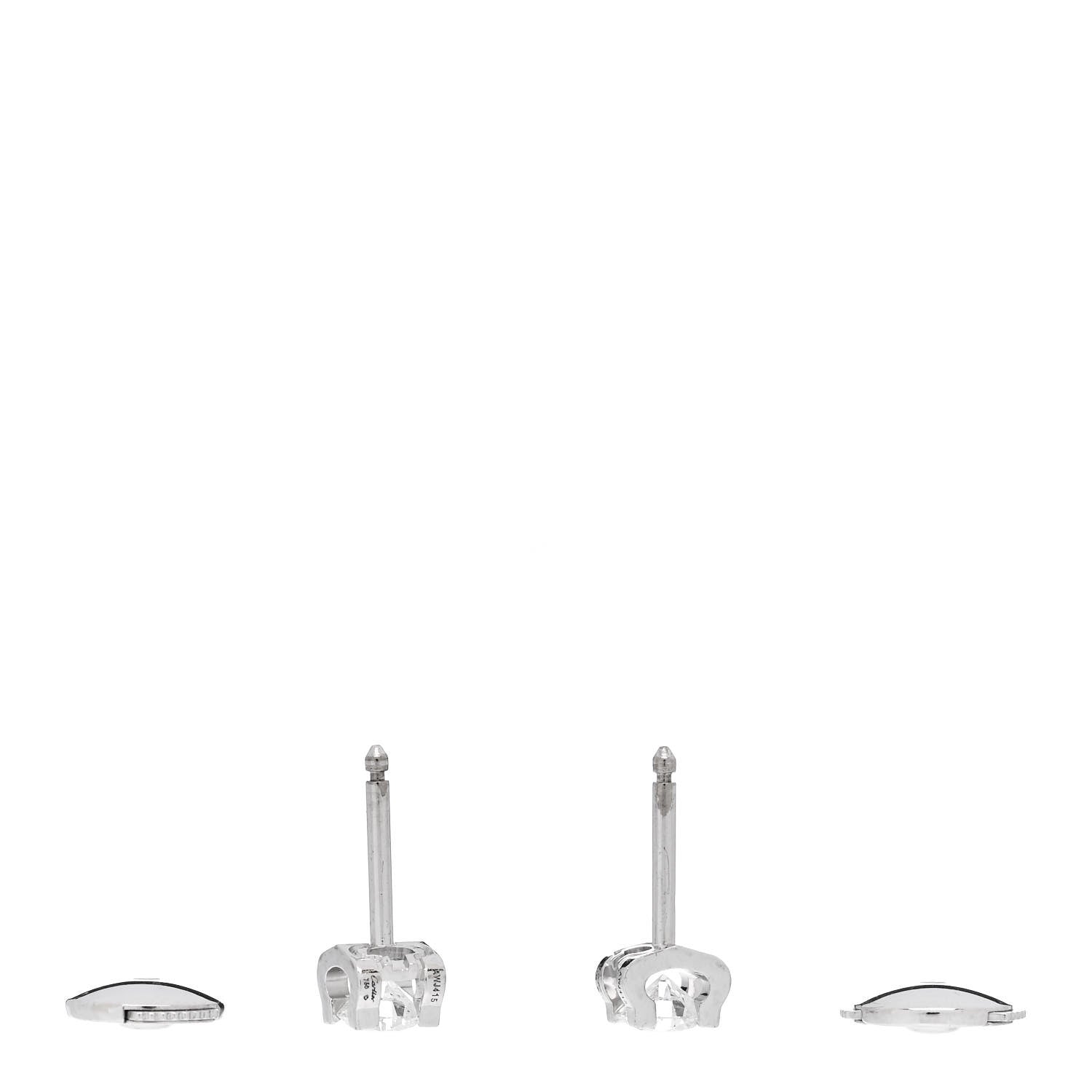 Cartier 18K White Gold Diamond .50ctw C De Cartier Earrings 3 of 5
