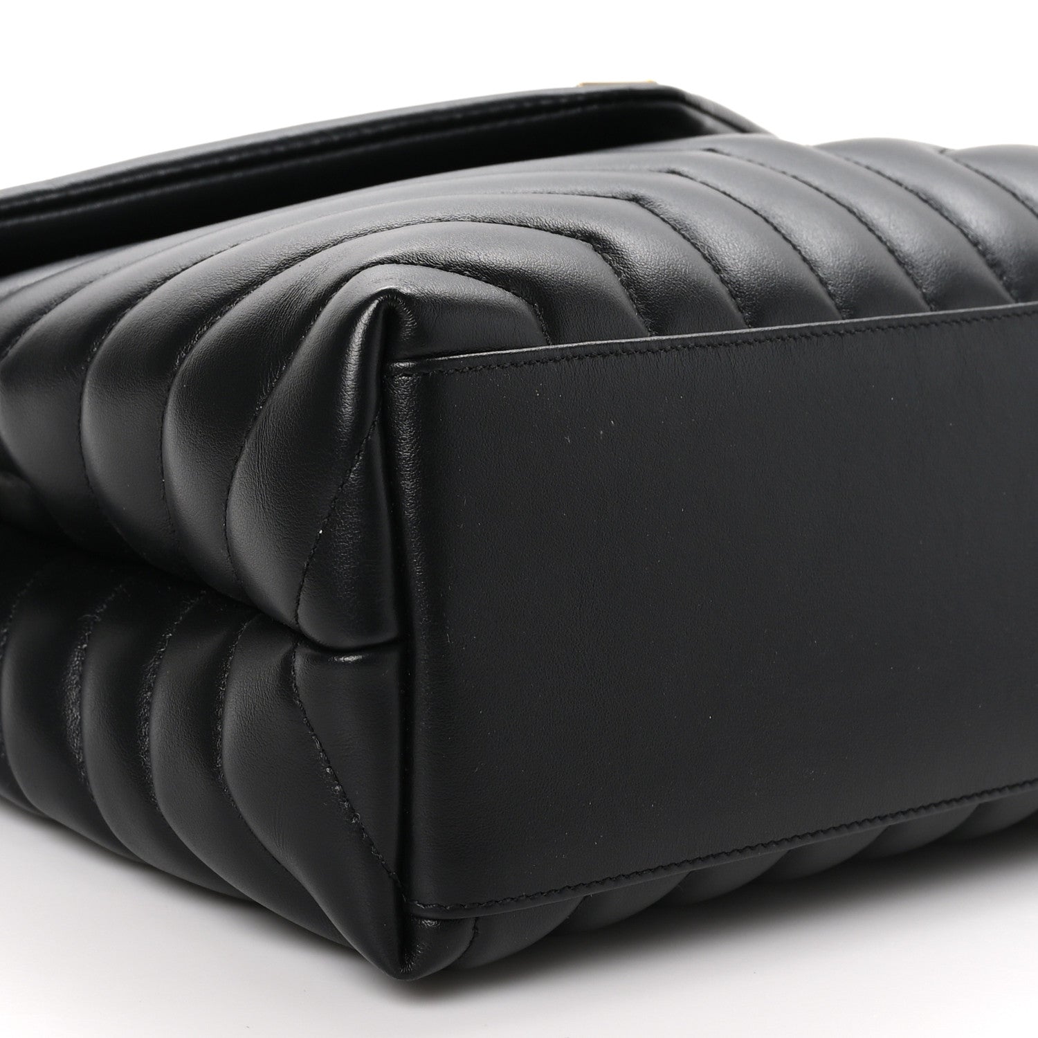 Saint Laurent SAINT LAURENT Calfskin Y Quilted Monogram Medium Loulou Chain Satchel Black 10 of 11