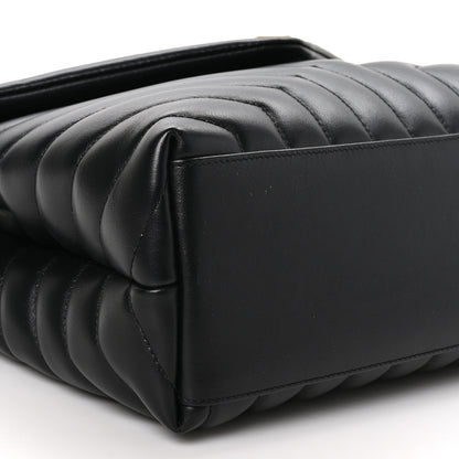 Saint Laurent SAINT LAURENT Calfskin Y Quilted Monogram Medium Loulou Chain Satchel Black 10 of 11