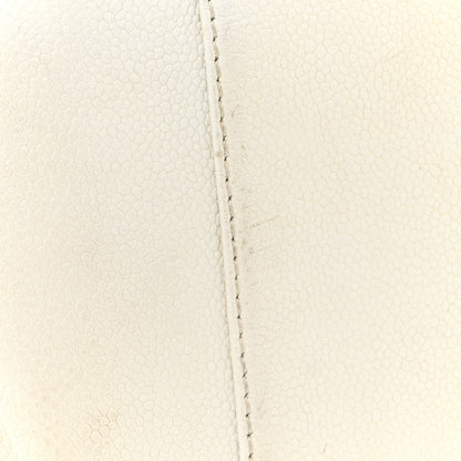 Chanel Caviar Quilted Grand Shopping Tote GST White 9 of 13