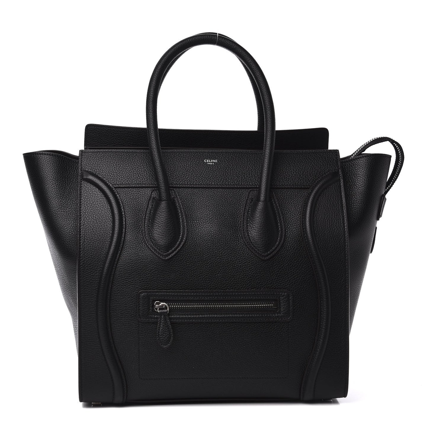 Drummed Calfskin Mini Luggage Black