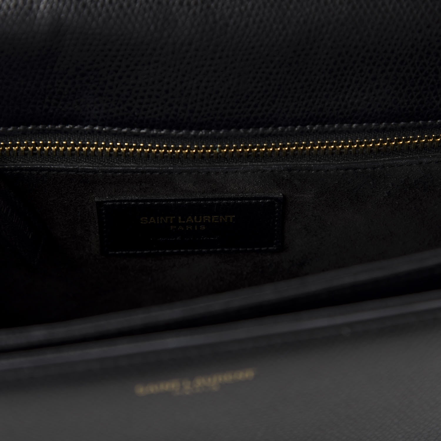 Saint Laurent Textured Calfskin Medium Classic Monogram Universite Bag Black 7 of 11
