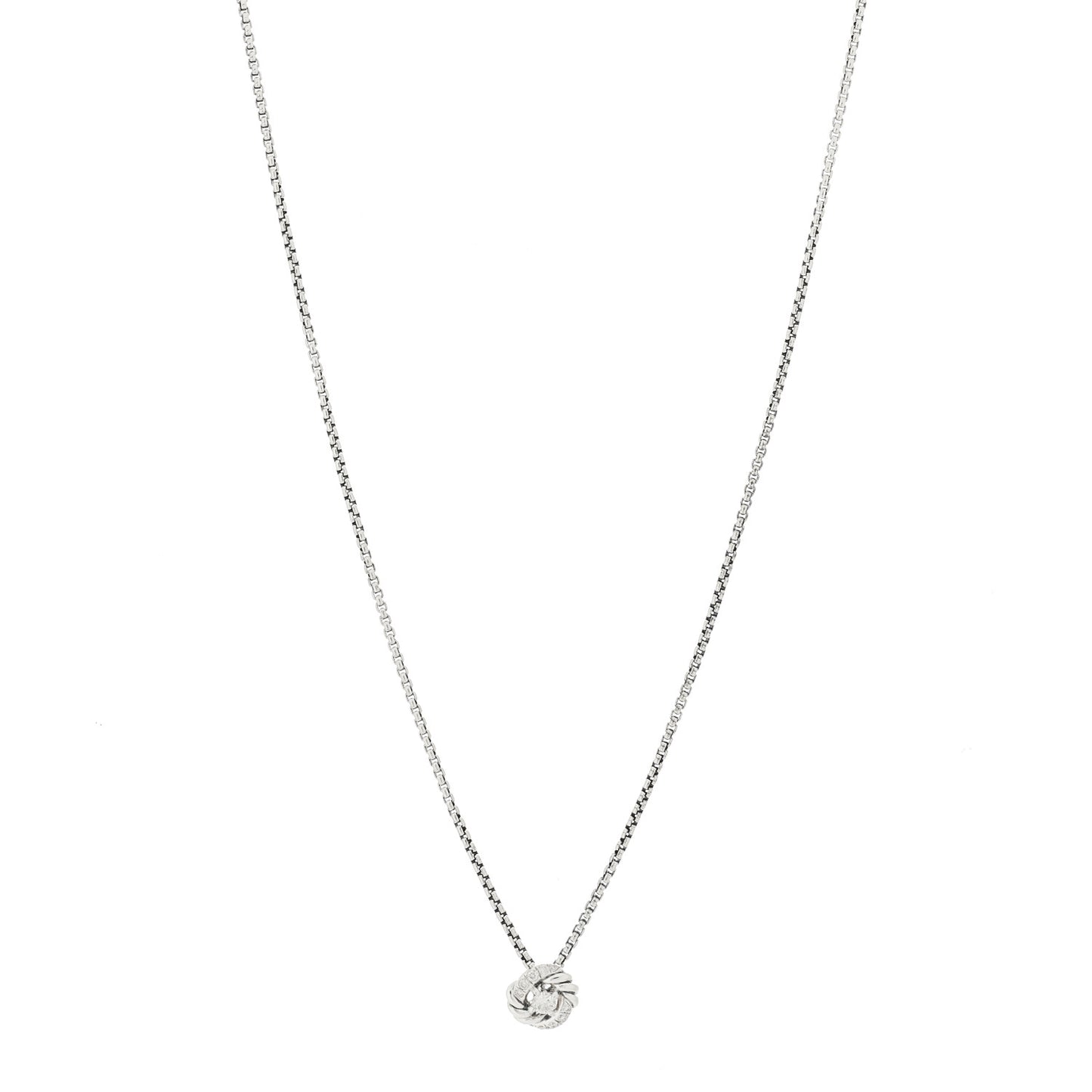 Sterling Silver Diamond 8mm Petite Infinity Pendant Necklace