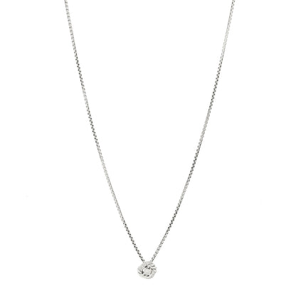 David Yurman Sterling Silver Diamond 8mm Petite Infinity Pendant Necklace 1 of 6
