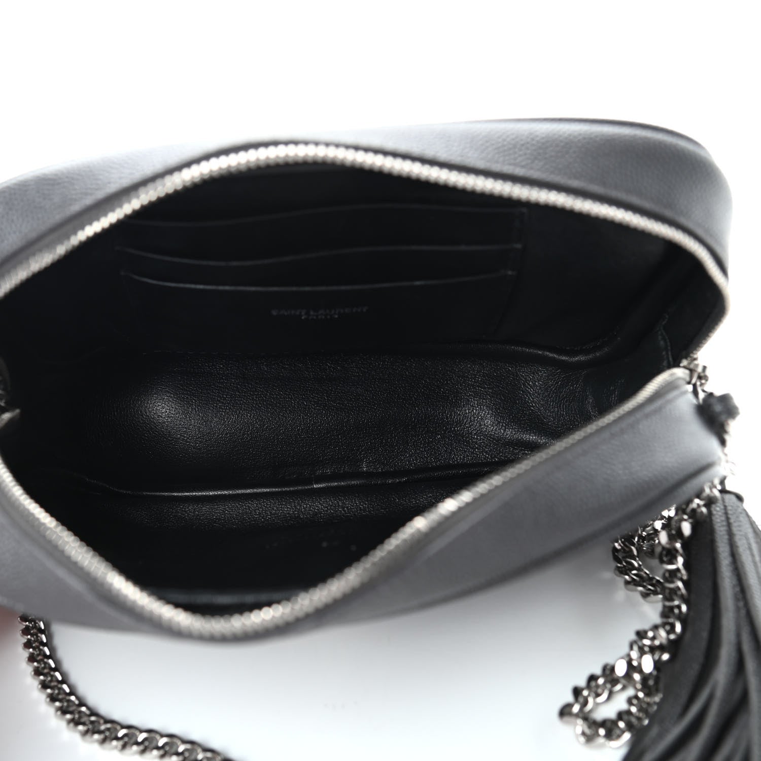 Saint Laurent Grain De Poudre Matelasse Monogram Mini Lou Camera Bag Asphalt 5 of 11