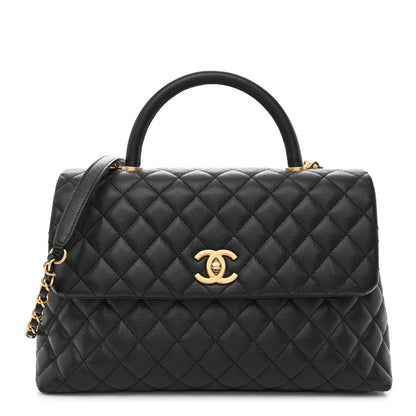 Chanel Caviar Quilted Medium Coco Handle Flap Black 1 of 11