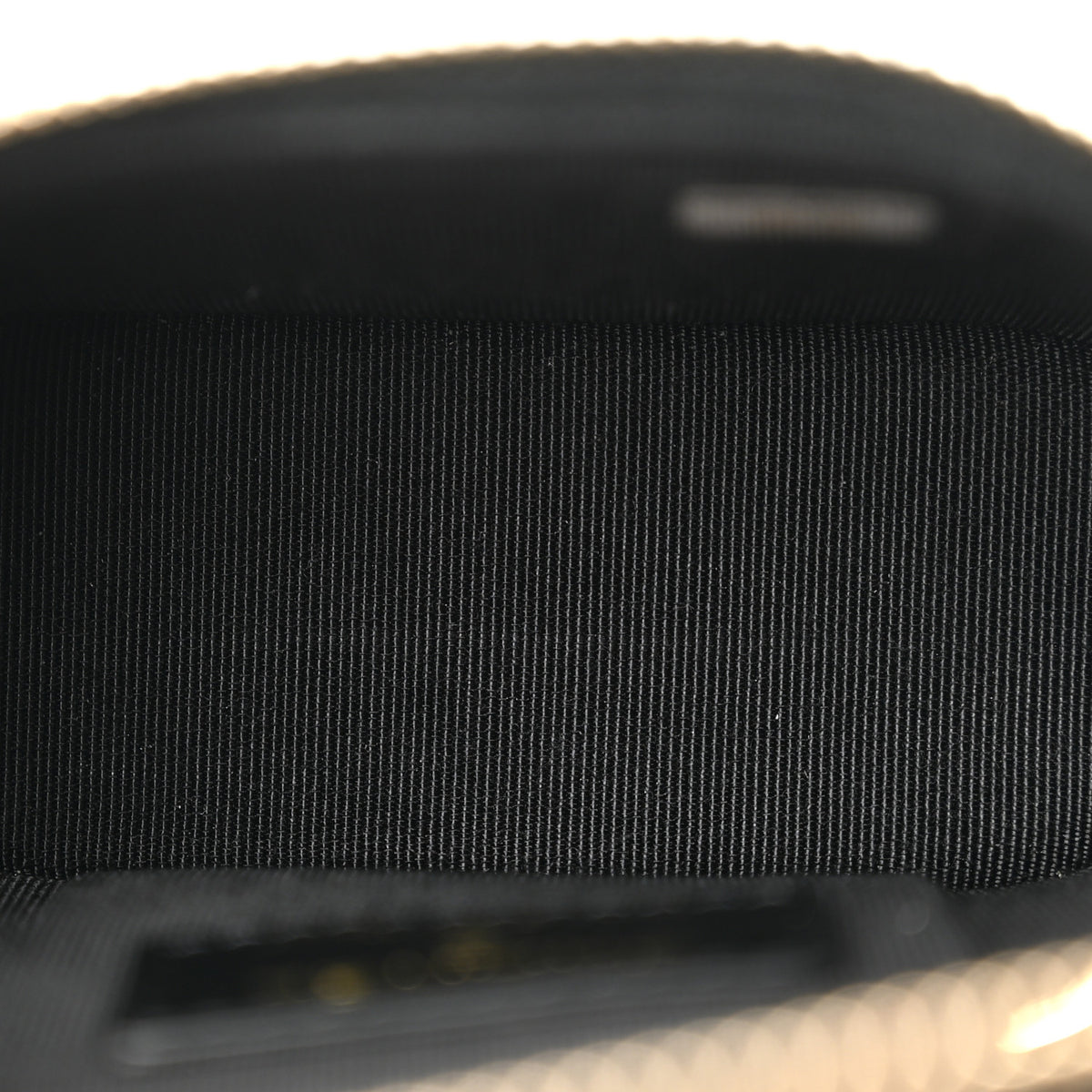 Caviar Quilted Small Handle With Care Vanity Case With Chain Black