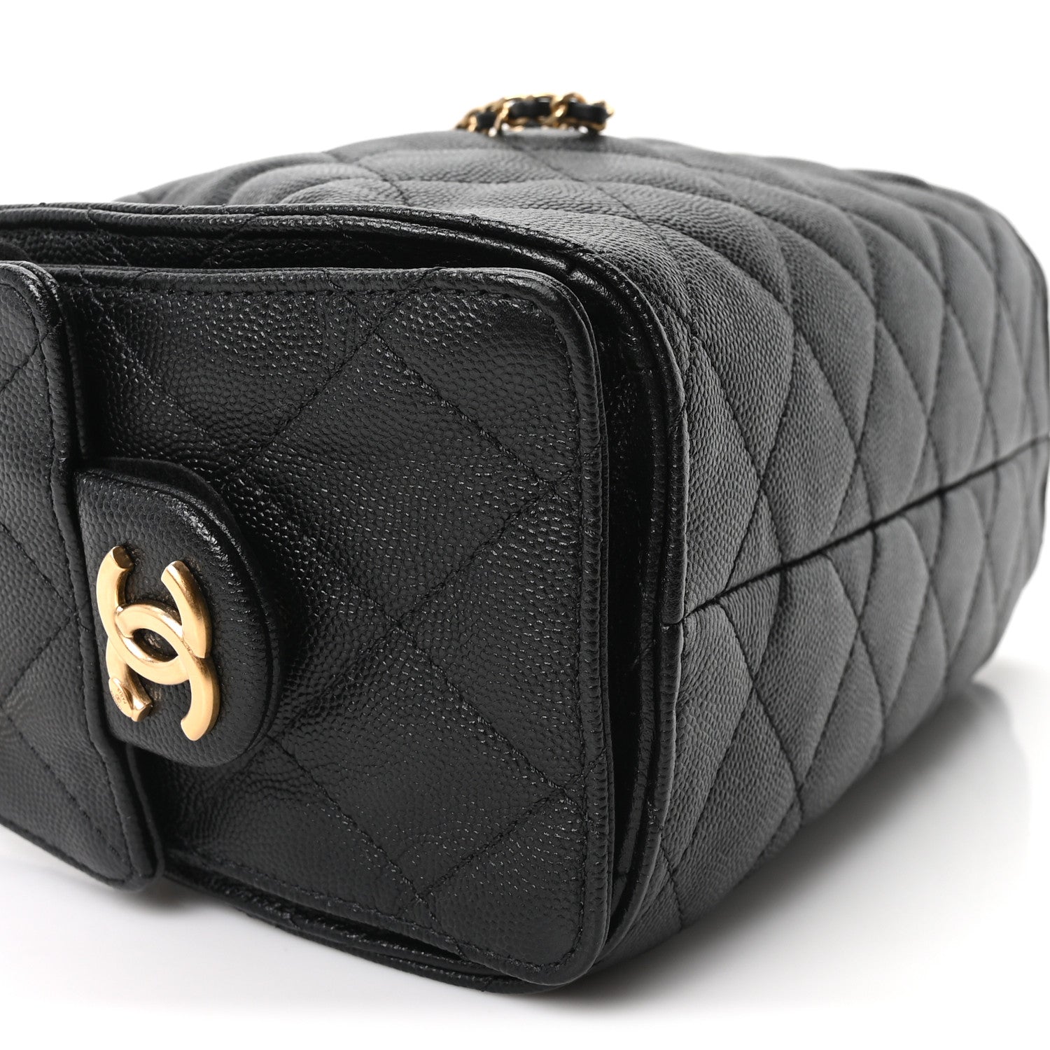 Chanel Caviar Quilted Mini Chanel 25 Handbag Black 9 of 10
