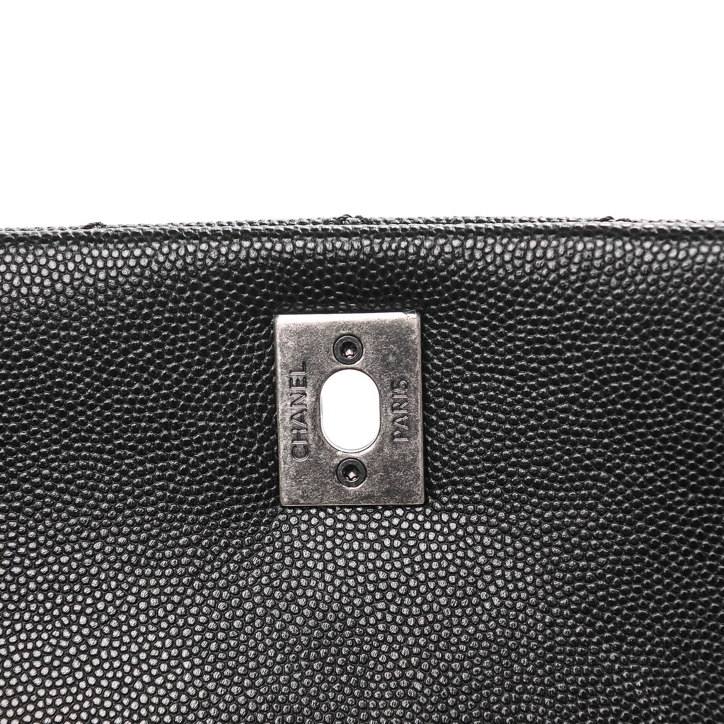 Caviar Lizard Quilted Mini Coco Handle Flap Black