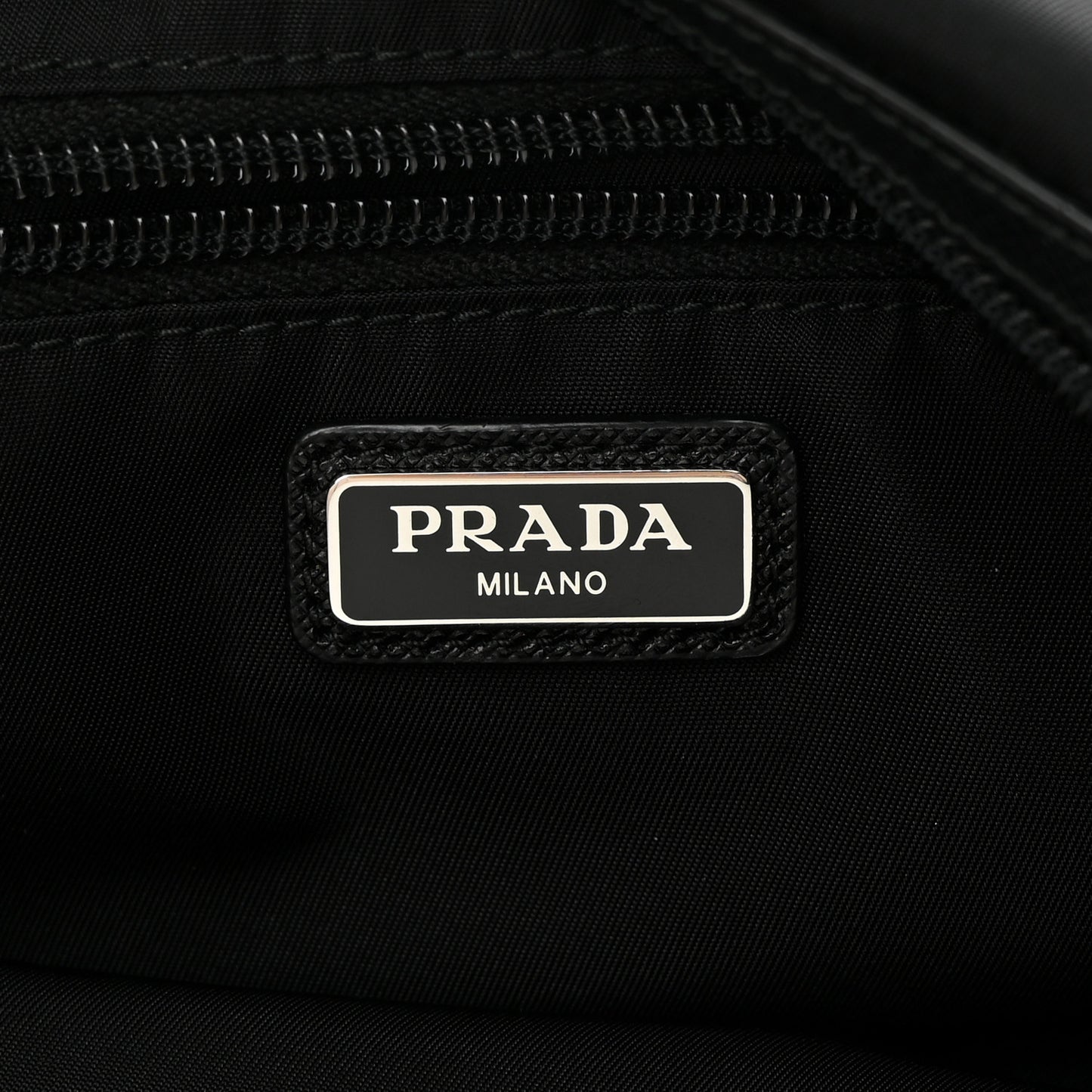 Re-Nylon Saffiano Travel Pouch Black