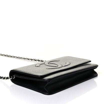 Chanel Caviar Timeless CC Wallet On Chain WOC Black 3 of 6