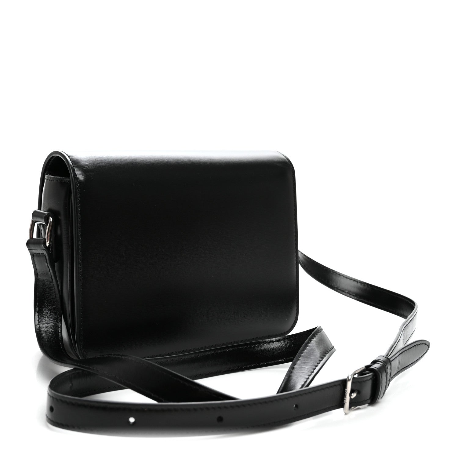 Celine Shiny Calfskin Teen Triomphe Black 3 of 11
