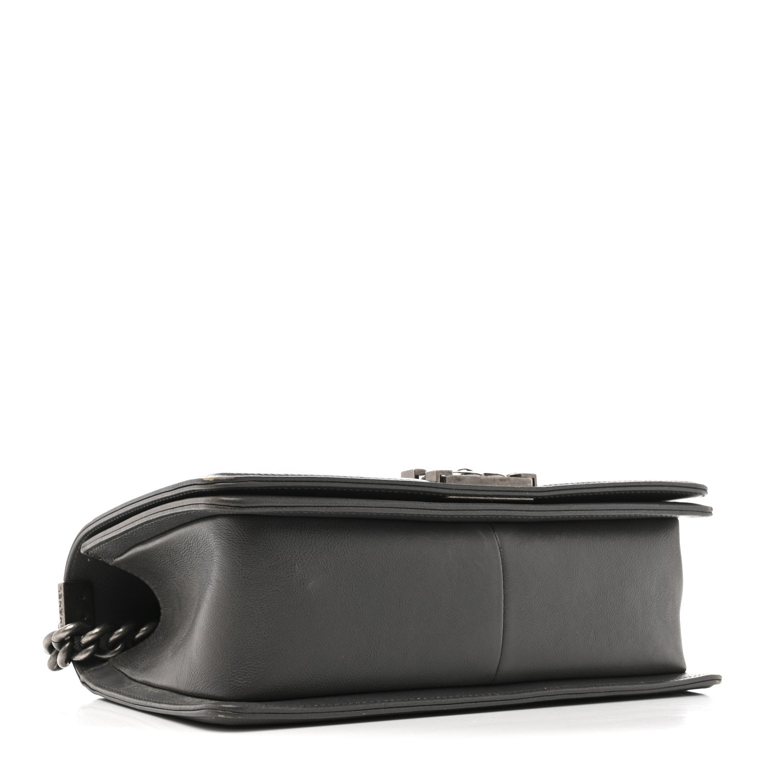 Chanel Calfskin Double Stitch Medium Boy Flap Grey 4 of 16