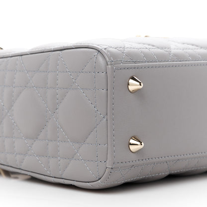 Christian Dior Lambskin Cannage Small My ABCDior Lady Dior Grey 9 of 11