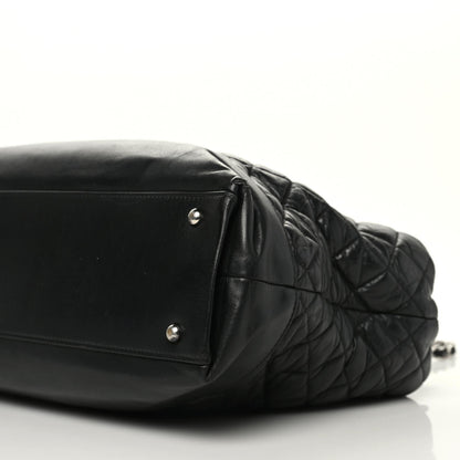 Chanel Aged Calfskin Quilted Be CC Tote Black 4 of 12