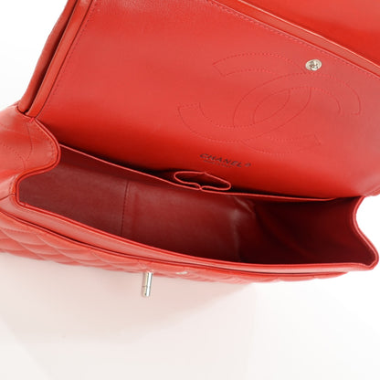 Chanel Lambskin Quilted Jumbo Double Flap Red 5 of 10