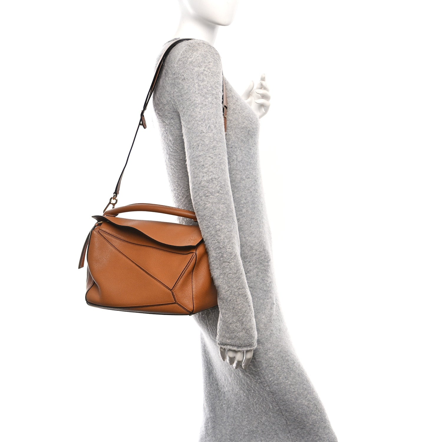 Loewe Calfskin Medium Puzzle Bag Tan 2 of 11