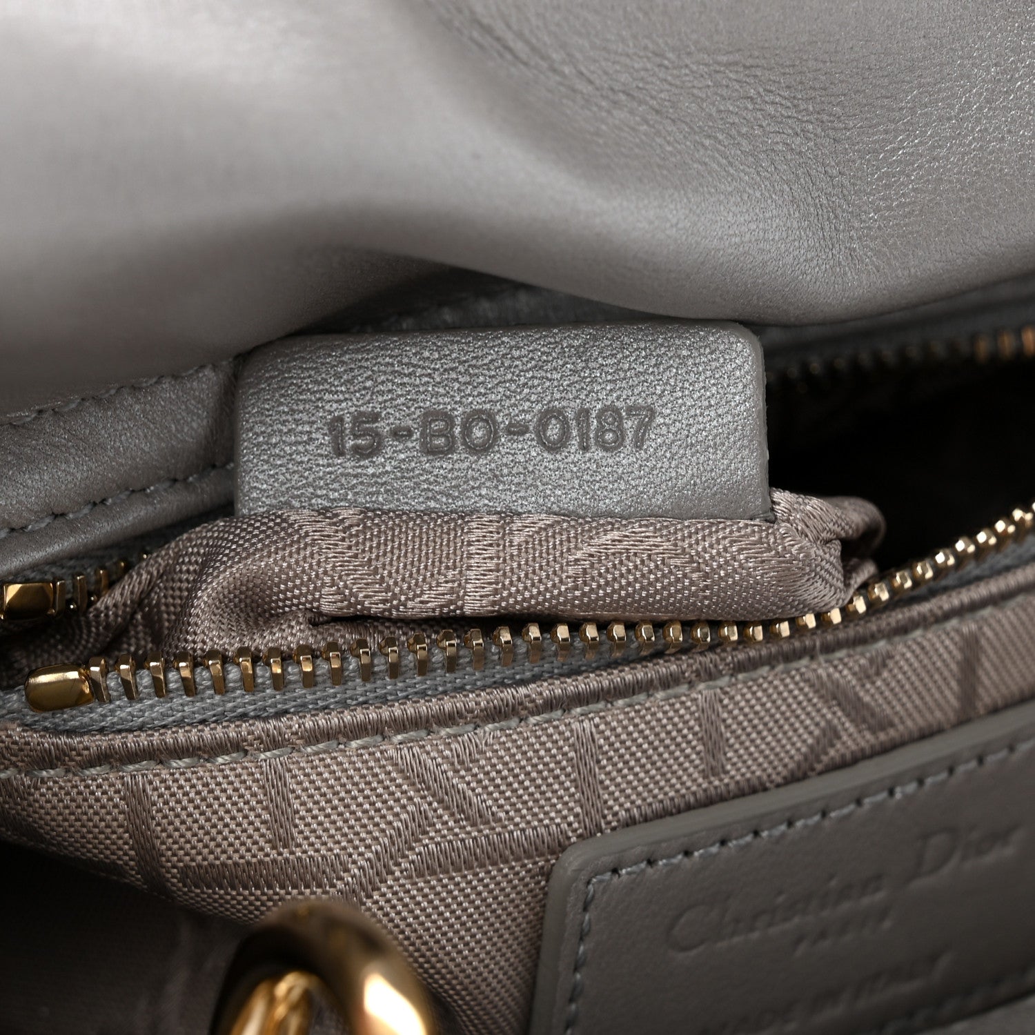 Christian Dior Lambskin Cannage Mini Lady Dior Gray Opaline Gray Opaline 7 of 10