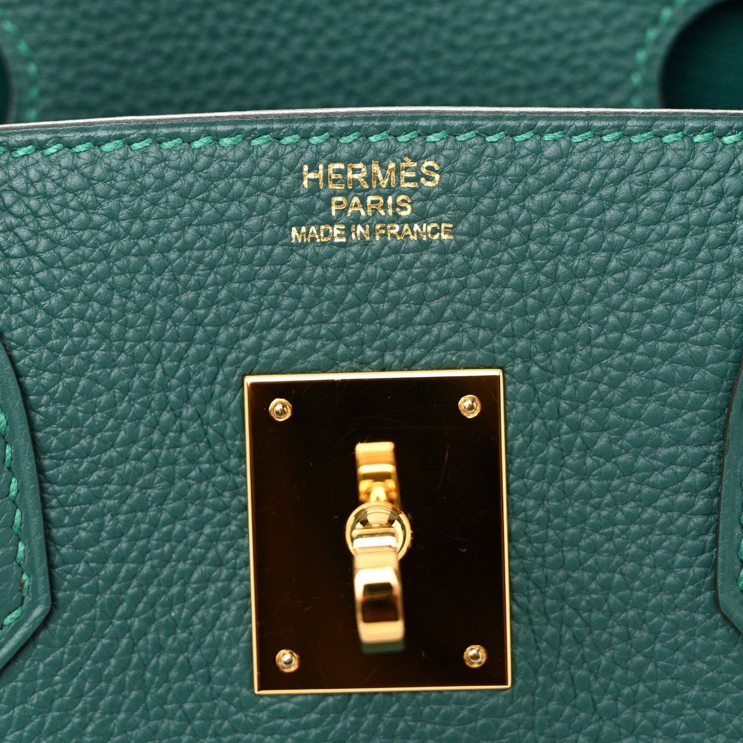 Hermes Togo Birkin 30 Malachite 10 of 23