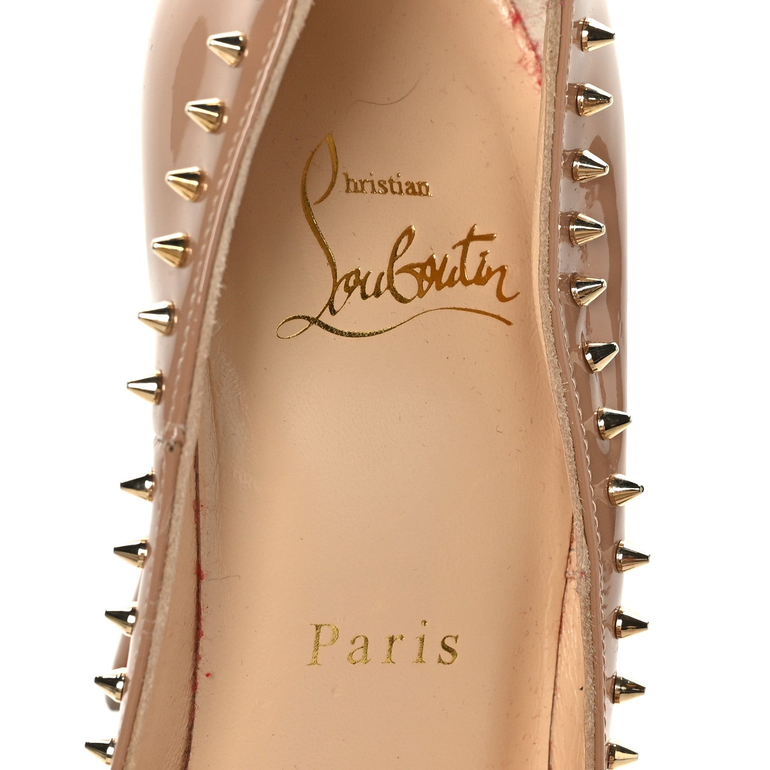 Christian Louboutin Patent Anjalina 120 Studded Pumps 36.5 Beige 6 of 7