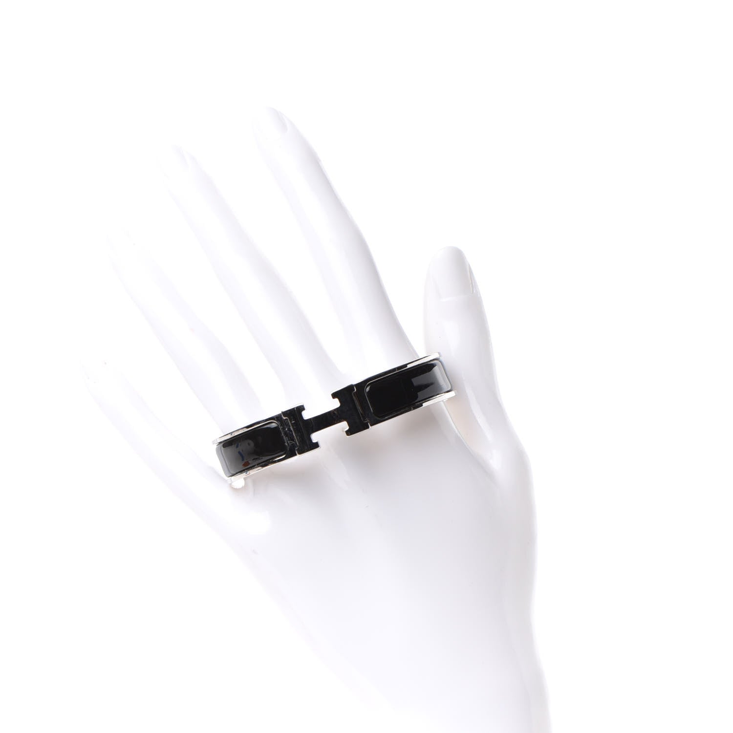 Hermes Enamel Narrow Clic Clac H Bracelet PM Black 2 of 5