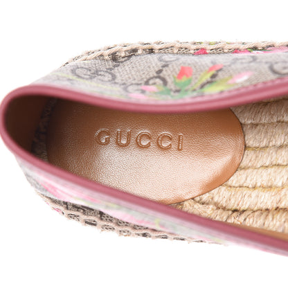 Gucci GG Supreme Monogram Blooms Espadrilles 41 Beige Multicolor Dry Rose 7 of 10