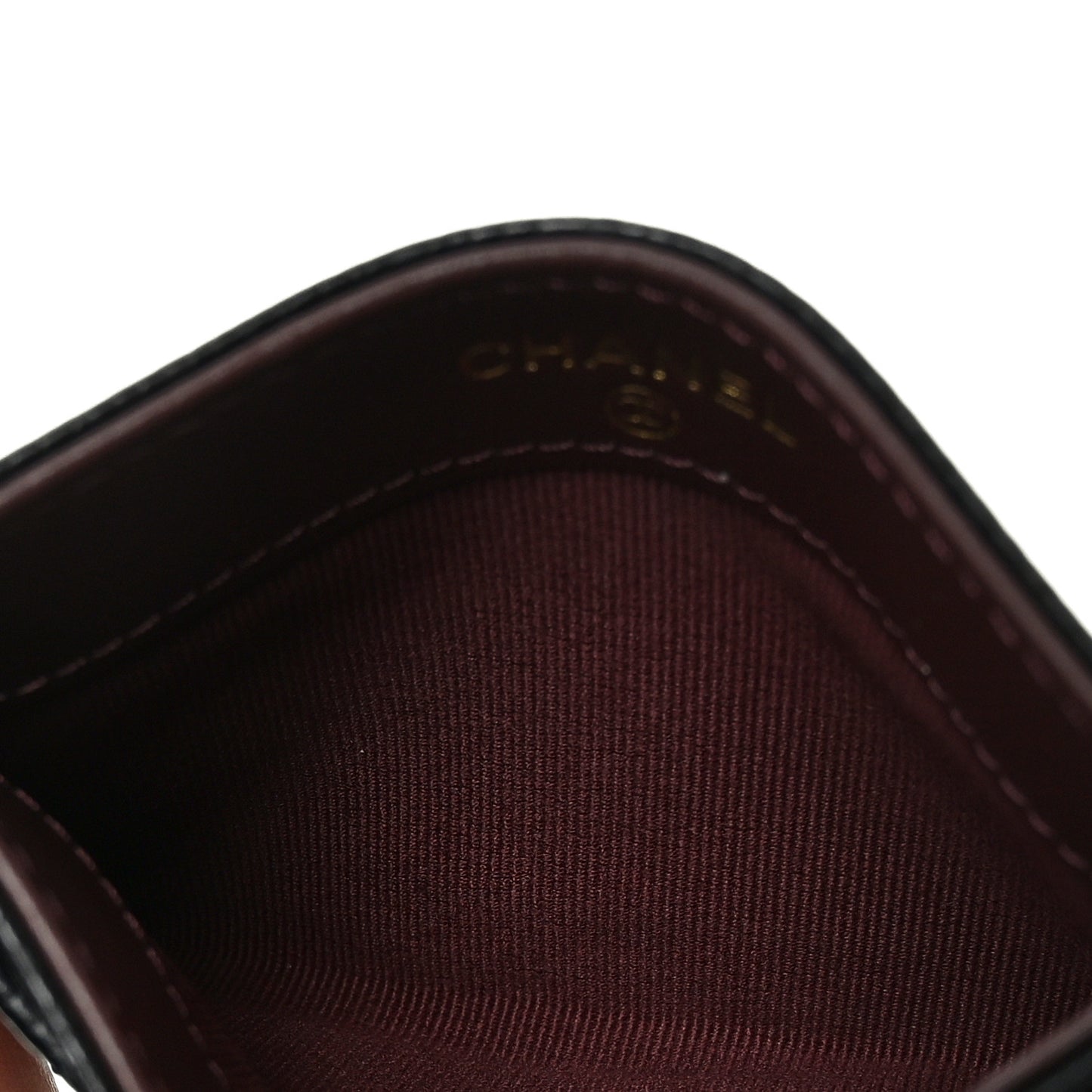 Caviar Quilted Card Holder Black