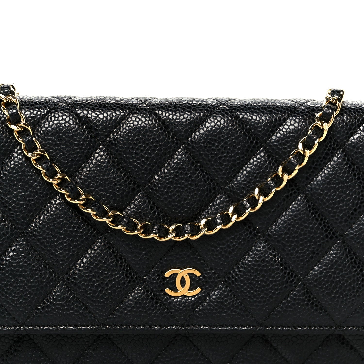Chanel Caviar Quilted Wallet on Chain WOC Black 9 of 12