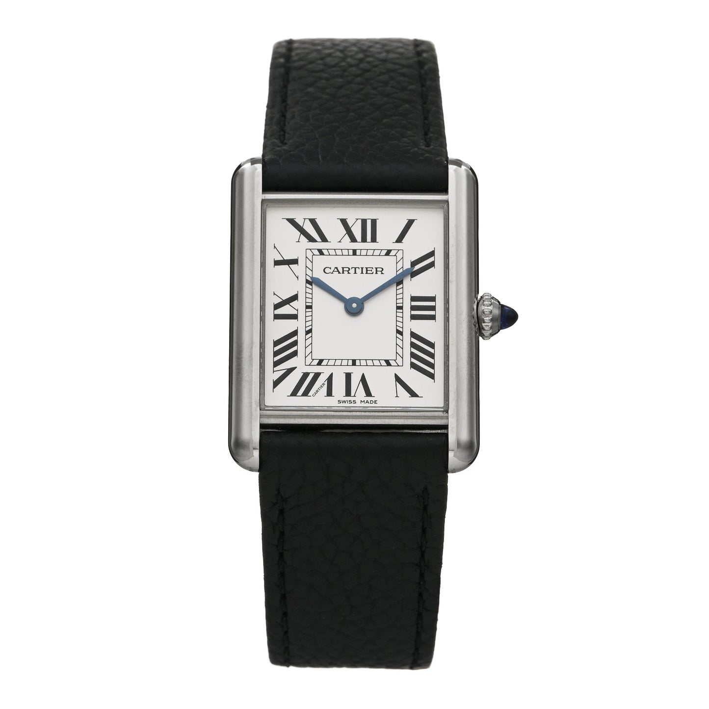 Stainless Steel Calfskin 25mm Must de Cartier Tank Quartz Watch