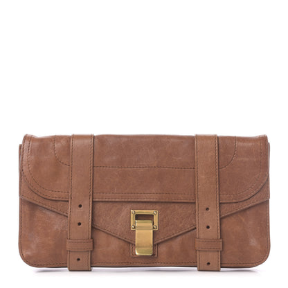 Proenza Schouler Lambskin PS1 Pochette Clutch Saddle 1 of 10