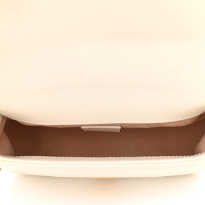 Gucci Calfskin Matelasse Mini GG Marmont Top Handle Shoulder Bag White 5 of 11