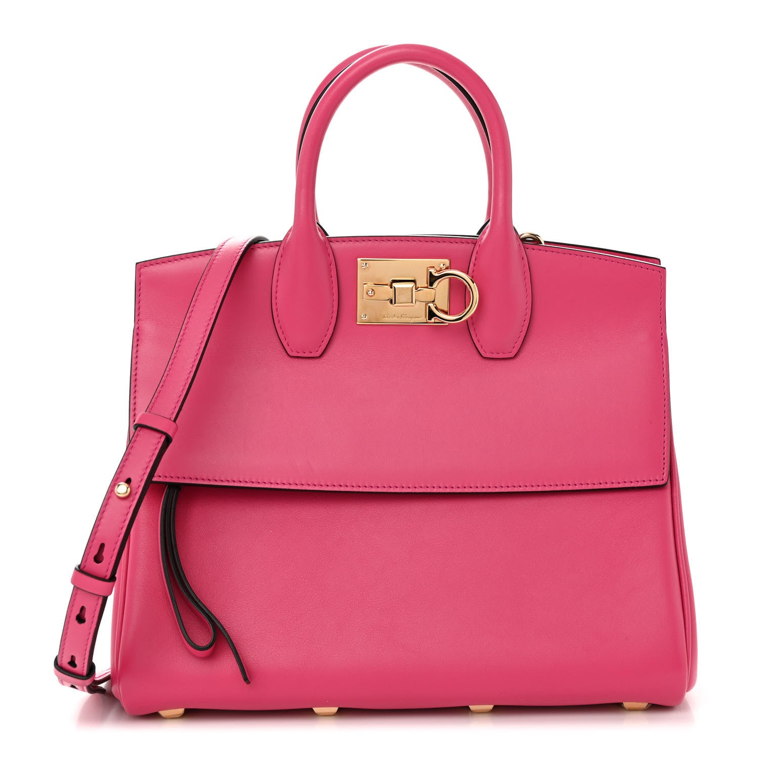 Salvatore Ferragamo Calfskin Medium Studio Bag Phoenix Pink 1 of 12
