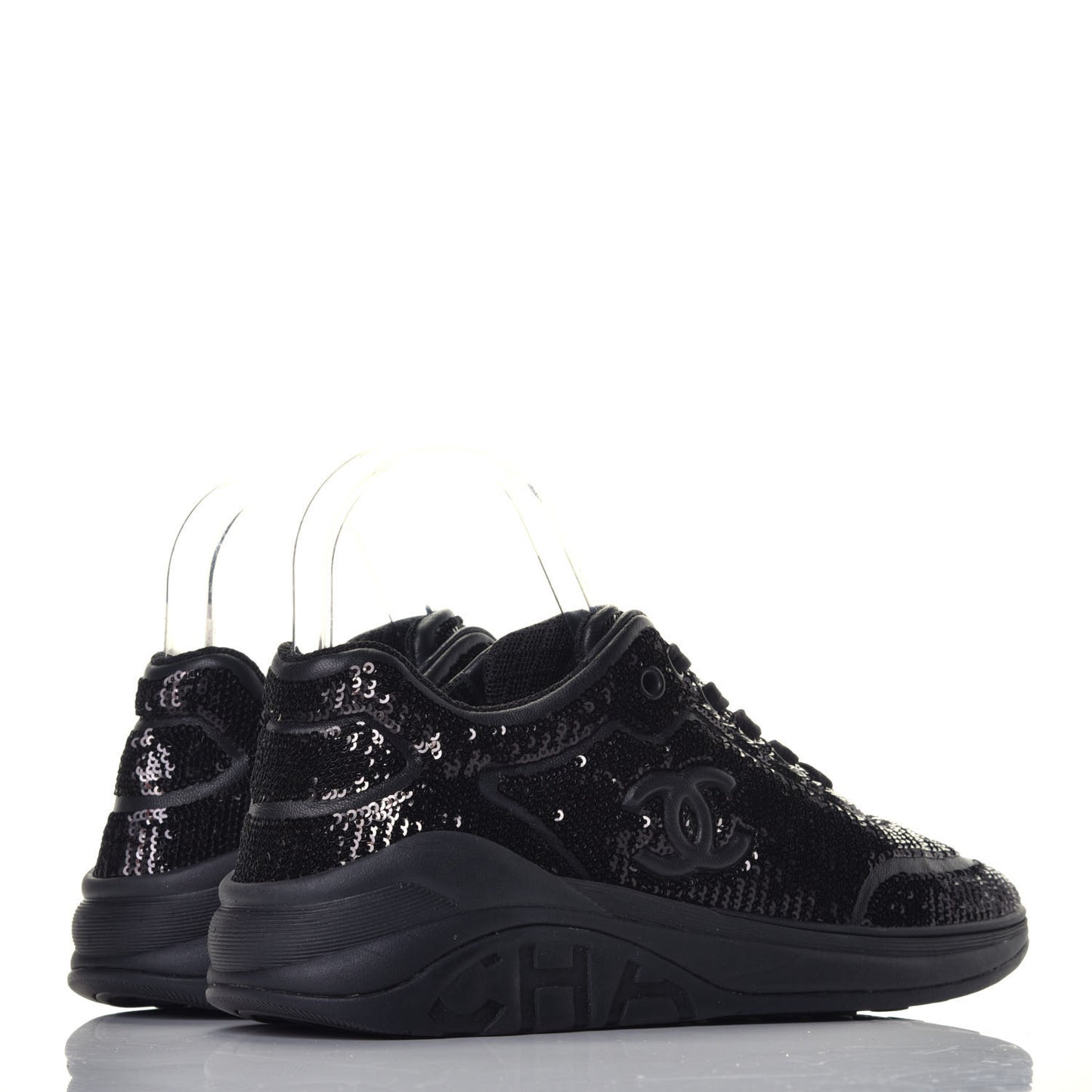 Sequin CC Sneakers 36 Black