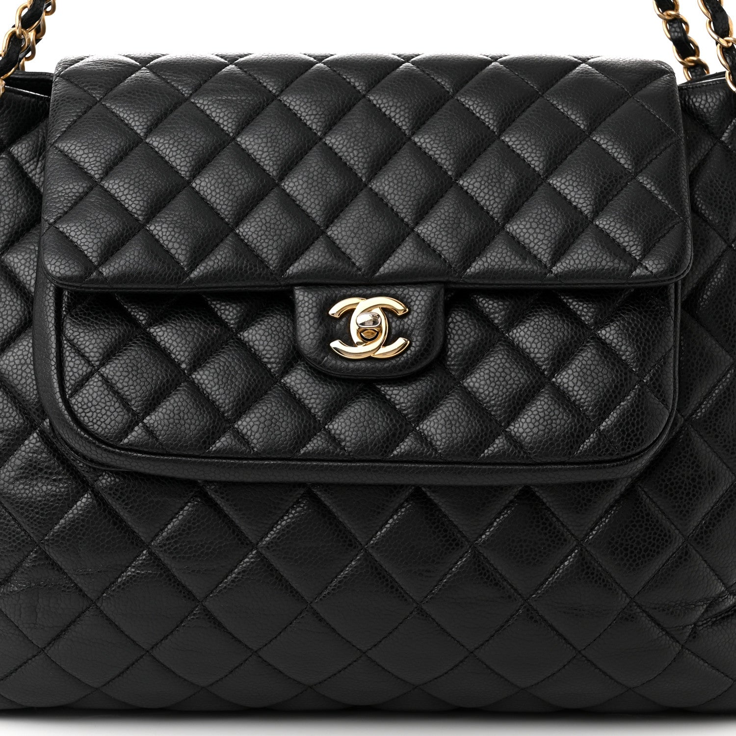 Chanel Caviar Quilted Flap Tote Black 8 of 10