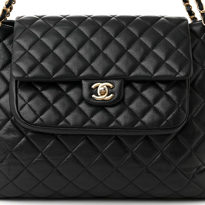 Chanel Caviar Quilted Flap Tote Black 8 of 10