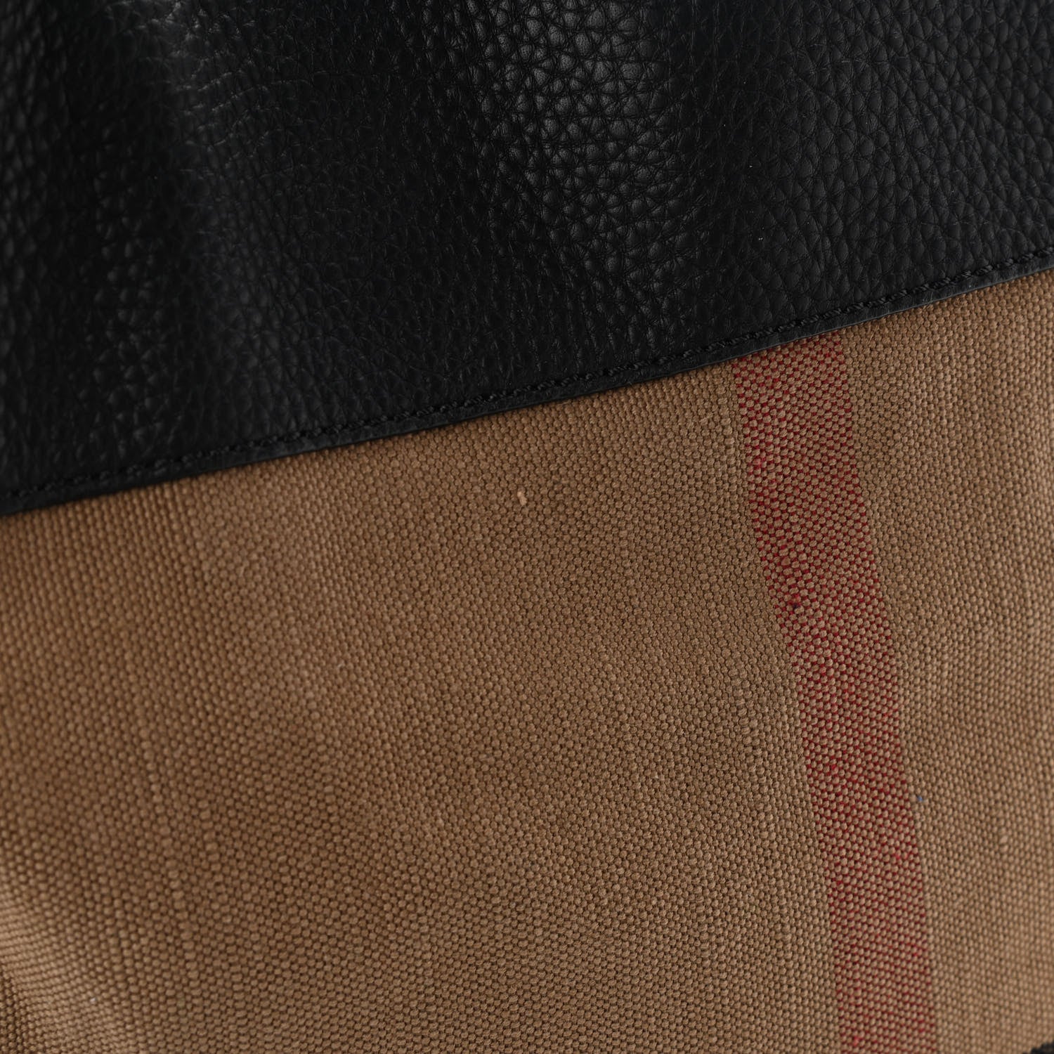 Burberry Grainy Calfskin Canvas Mega Check Medium Ashby Tassel Hobo Black 14 of 14