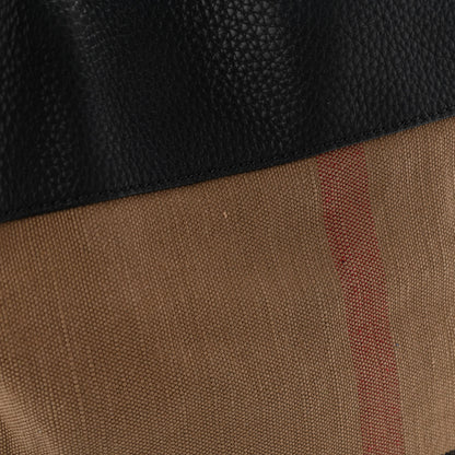 Burberry Grainy Calfskin Canvas Mega Check Medium Ashby Tassel Hobo Black 14 of 14