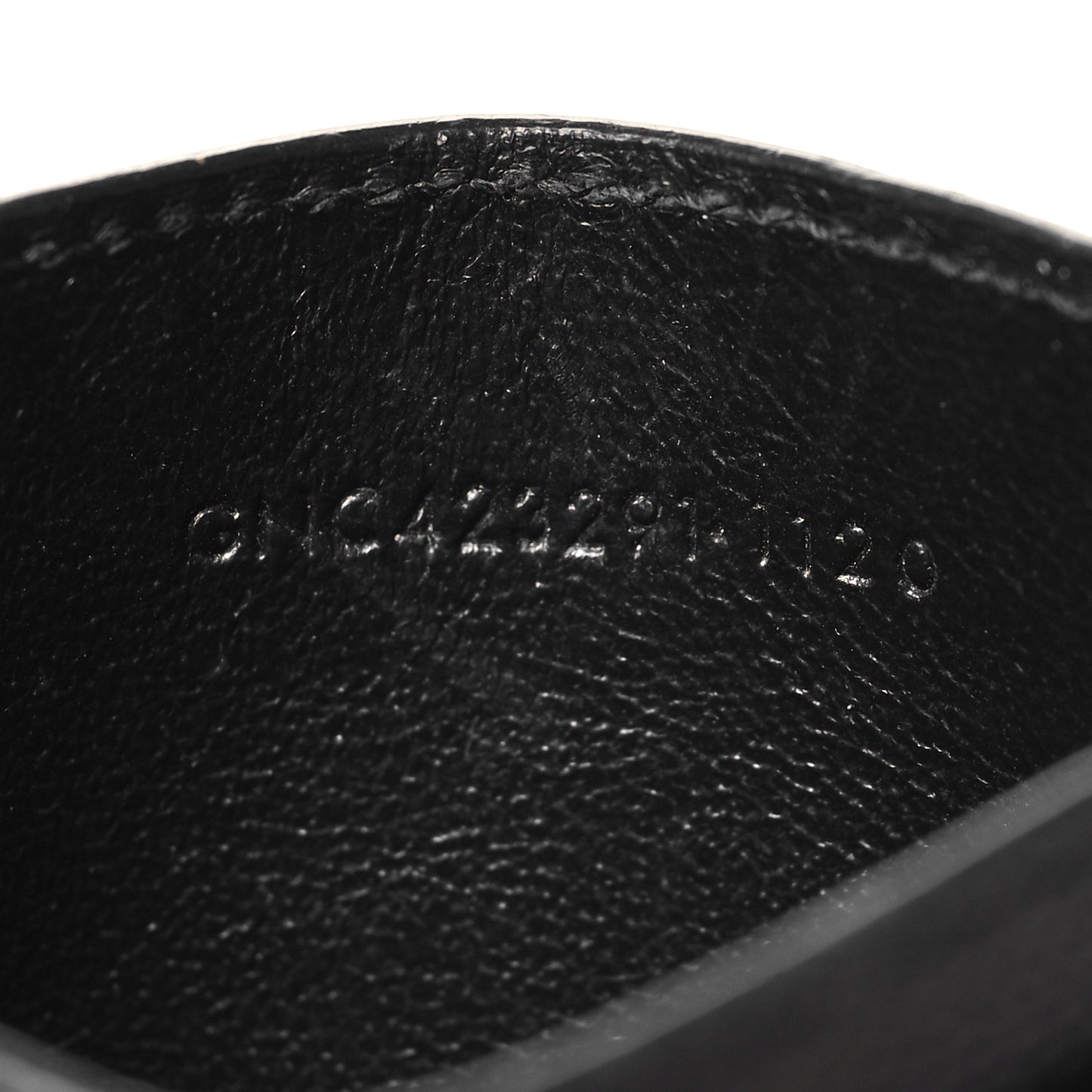 Grain De Poudre Matelasse Chevron Monogram Credit Card Case Black