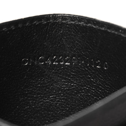 Saint Laurent Grain De Poudre Matelasse Chevron Monogram Credit Card Case Black 7 of 7