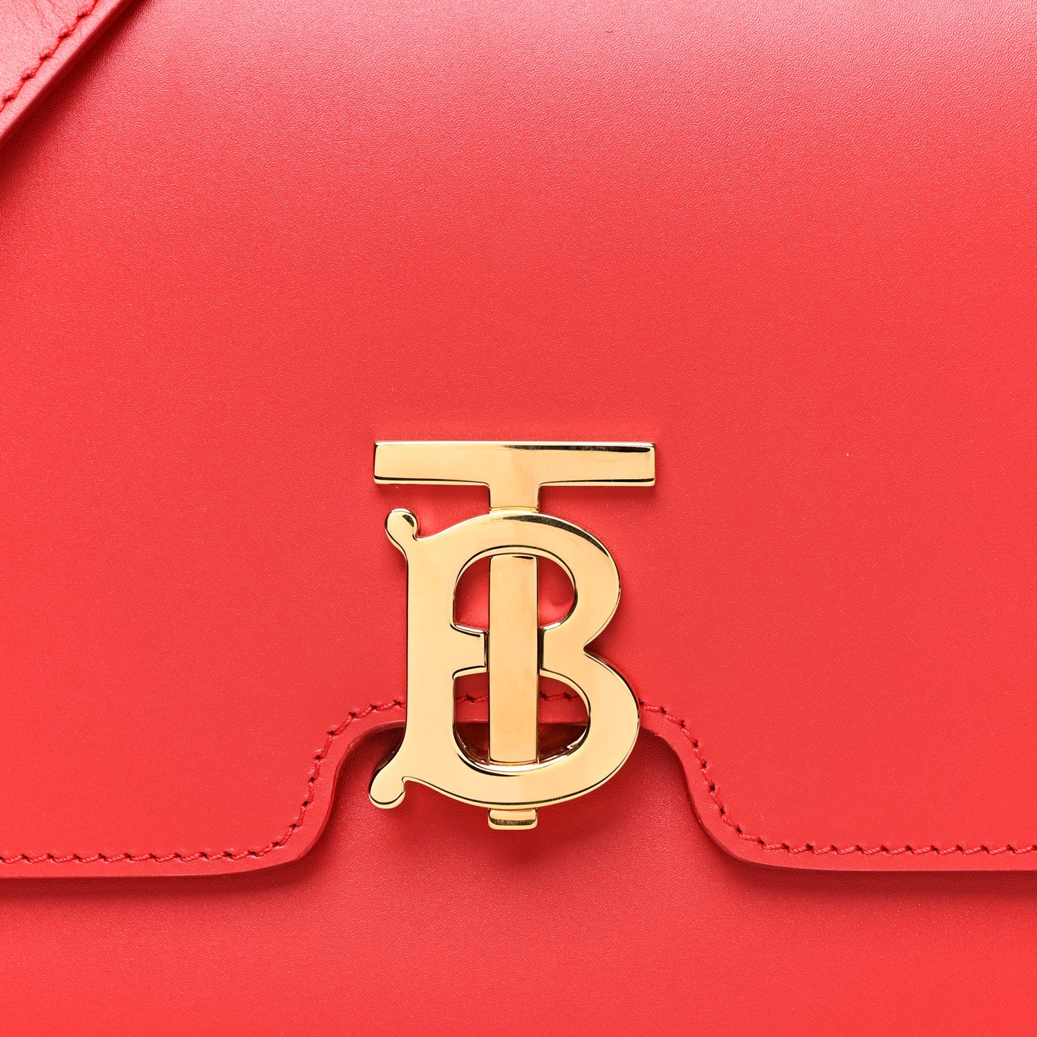Burberry Calfskin Medium TB Bag Bright Red 7 of 9